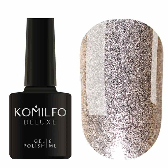 Гель-лак Komilfo DeLuxe Series №G010 (насыщенный, золотой микроблеск), 8 мл