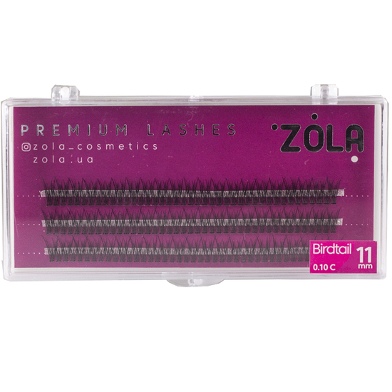 ZOLA Ресницы-пучки BIRDtail (11 mm), Размер: 11 мм