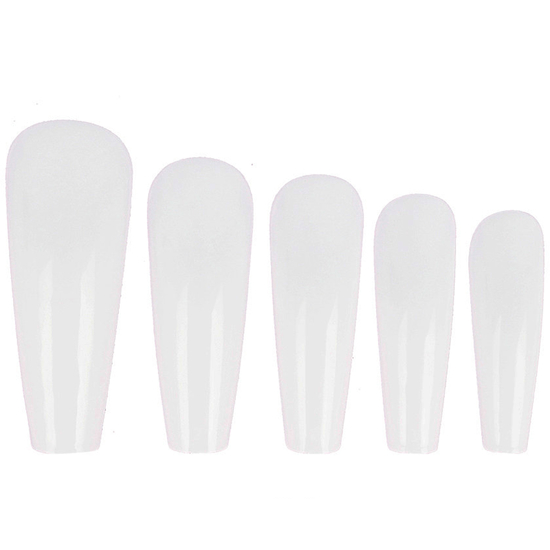 Гелевые типсы для наращивания балерина, в контейнере, 240 шт, Размер: Балерина