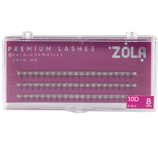 ZOLA Ресницы-пучки 10D (8 mm), Размер: 8 мм