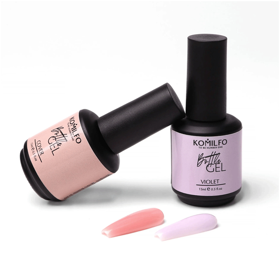 Komilfo Bottle Gel Violet с кисточкой, 15 мл, Цвет: Violet3