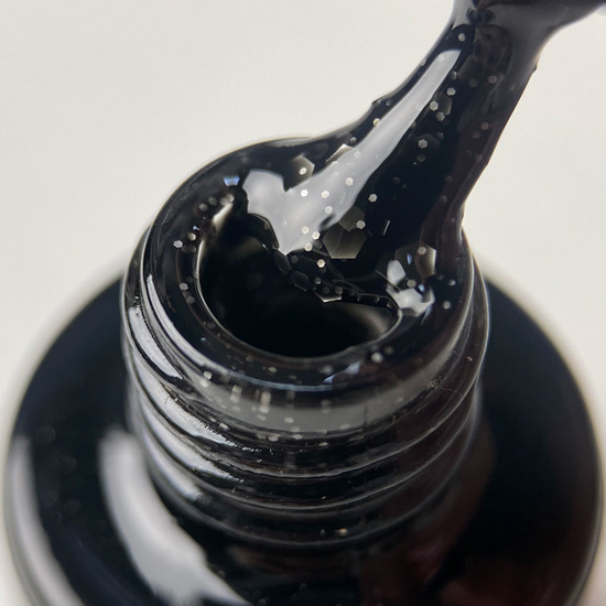 Гель-лак ART Bubble №B008 (полупрозрачный черный с белыми хлопьями), 6 мл2