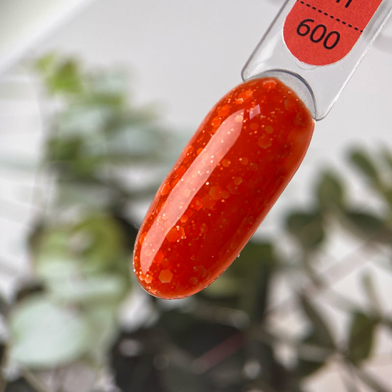 Гель-лак ART Bubble №B009 (полупрозрачный красный с белыми хлопьями), 6 мл3