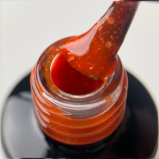 Гель-лак ART Bubble №B009 (полупрозрачный красный с белыми хлопьями), 6 мл2