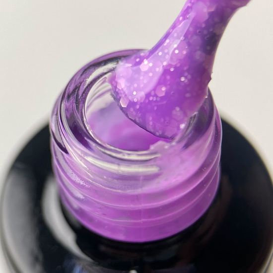 Гель-лак ART Bubble №B011 (полупрозрачный лавандовый с белыми хлопьями), 6 мл2