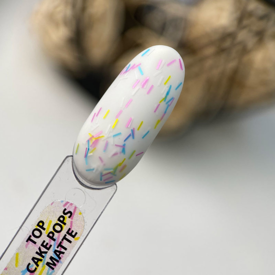 ART Top Cake Pops Matte - матовый топ с цветной посыпкой без ЛС, 10 мл3