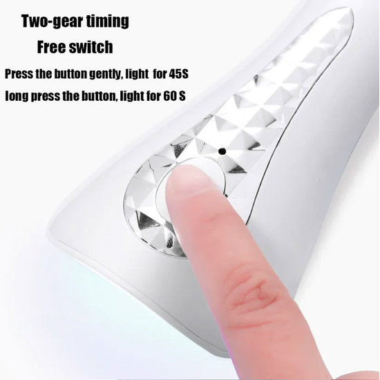 Портативная UV/LED лампа Q5 для маникюра на аккумуляторе (18 Вт, белая)5