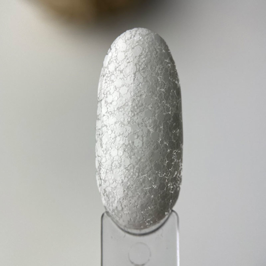 Гель-лак ART Bubble №B003 (полупрозрачный белый с белыми хлопьями), 6 мл3