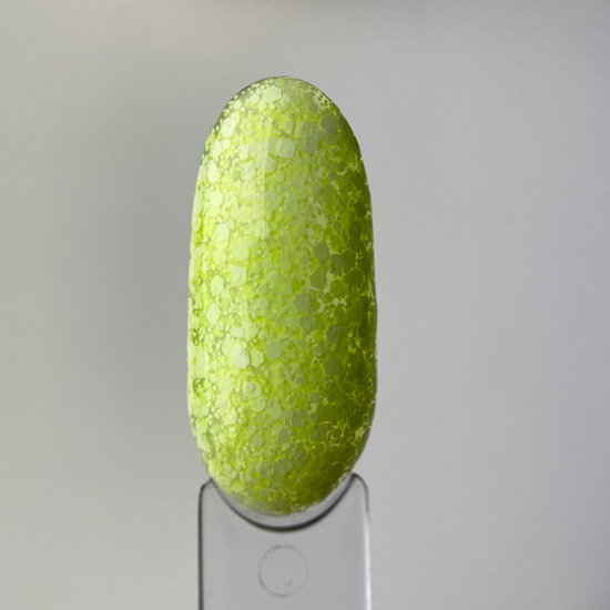 Гель-лак ART Bubble №B004 (полупрозрачный желтый с белыми хлопьями), 6 мл3