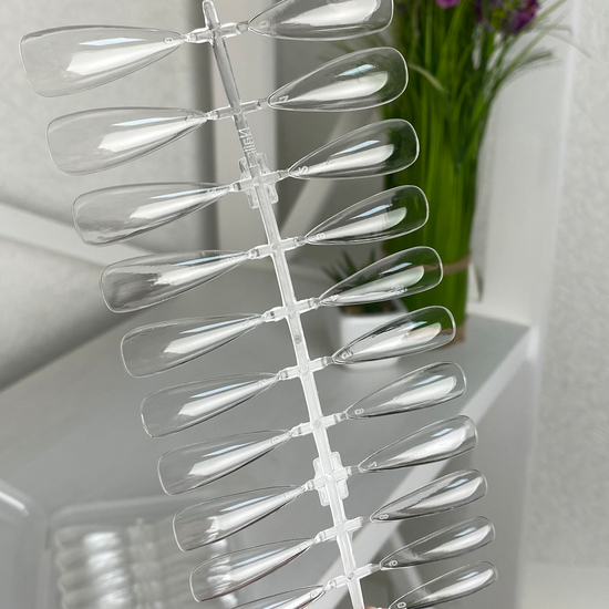 Гелевые типсы для наращивания стилет, в контейнере, 240 шт, Размер: Стилет3