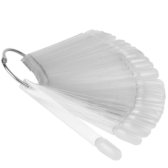 Типси на кільці прозорі, мигдальна форма, 50 шт, Колір: Прозрачные