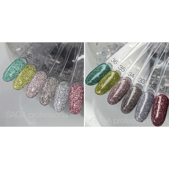 Гель-лак светоотражающий SAGA Fiery Gel №32, 8 мл2