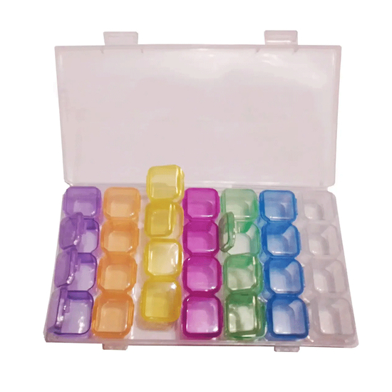 Контейнер для декора разборной, цветной, 28 ячеек, 11х17,5 см5