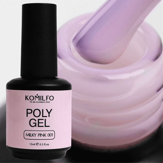 Komilfo PolyGel 001 Milky Pink, 15 мл, Объем: 15 мл, Цвет: Milky Pink