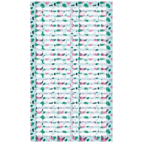 Наклейки на типсы (стикеры), Flamingo, 1 лист/54 наклейки, Цвет: Flamingo
