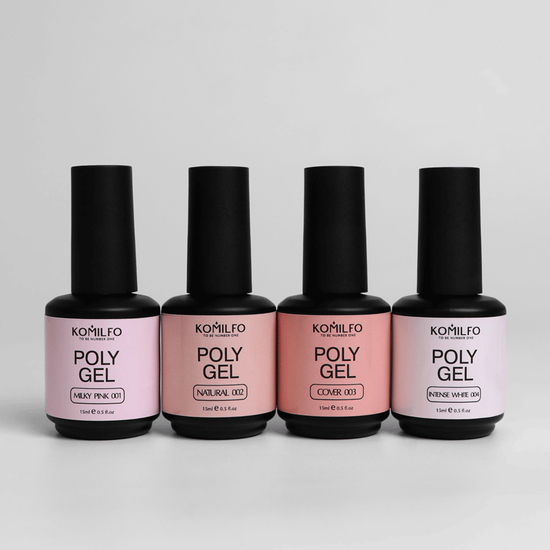 Komilfo PolyGel 008 Milky Glitter, 15 мл (з шиммером), Об`єм: 15 мл, Колір: Milky Glitter7