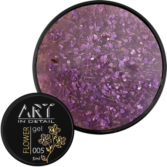 ART Flower Gel №005, гель із сухоцвітами, 5 мл, Колір: 0052