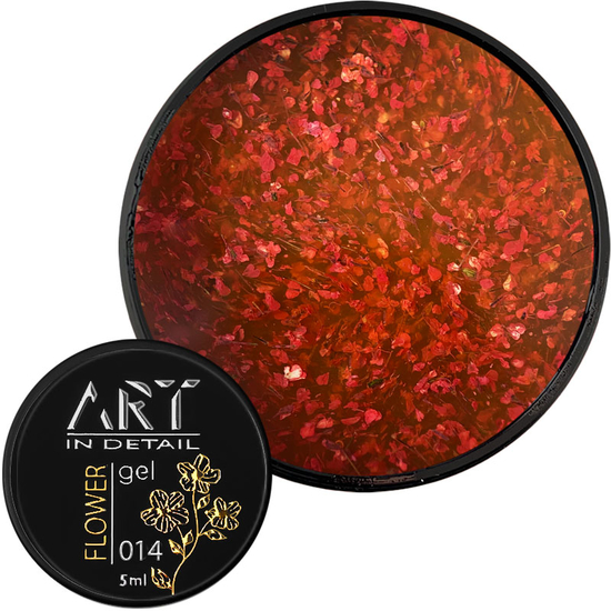 ART Flower Gel №014, гель із сухоцвітами, 5 мл, Колір: 0142
