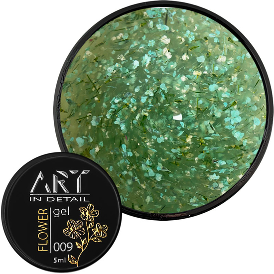 ART Flower Gel №009, гель с сухоцветами, 5 мл, Цвет: 0092