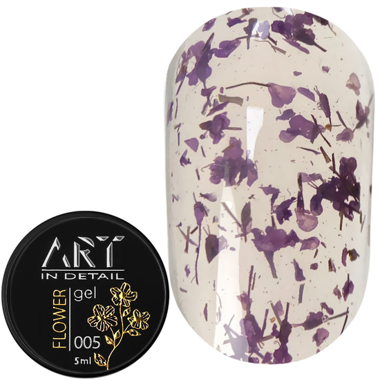 ART Flower Gel №005, гель із сухоцвітами, 5 мл, Колір: 005