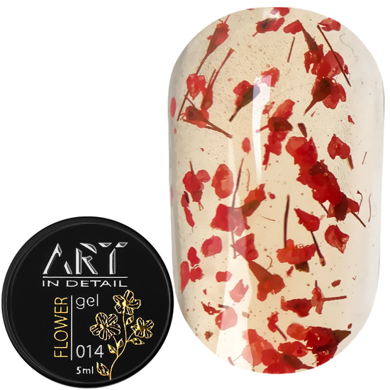 ART Flower Gel №014, гель із сухоцвітами, 5 мл, Колір: 014