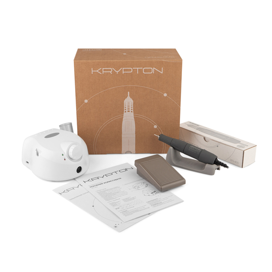 Фрезер Krypton XPS-400, 40 000 оборотов/мин, цвет белый с серым логотипом4