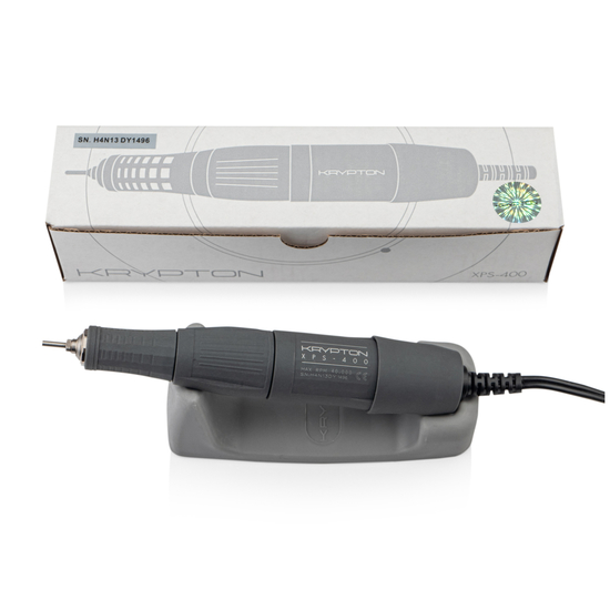 Фрезер Krypton XPS-400, 40 000 оборотов/мин, цвет белый с серым логотипом9