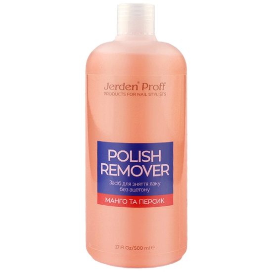 Жидкость для снятия лака с ароматом Манго и Персик Jerden Prof 500 мл, Объем: 500 мл, Аромат: Манго и Персик