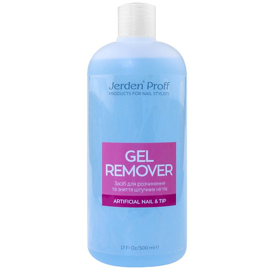 Жидкость для растворения акрила и снятия иск. ногтей Jerden Proff ARTIFICIAL Nail&Tip Remover 500 мл, Объем: 500 мл