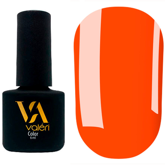 Гель-лак Valeri №137 (оранжевый, неон), 6 мл