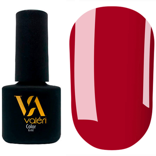 Гель-лак Valeri №141 (красный, эмаль), 6 мл