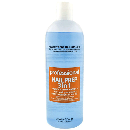 Подготовитель ногтя 3 в 1 Jerden Proff NAIL PREP 3in1, 500 мл, Объем: 500 мл