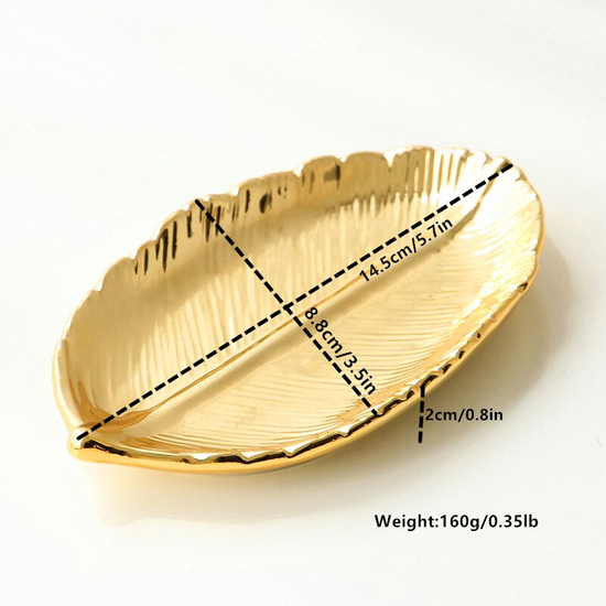 Керамическая палитра "Лист" для красок + подставка для кистей, розовое золото, Цвет: Розовое золото4