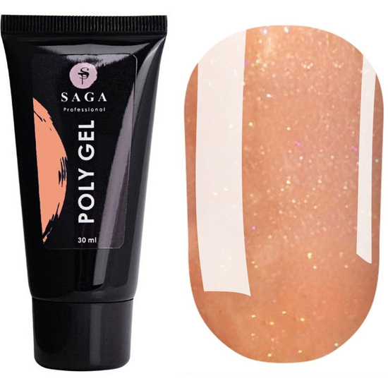 SAGA Poly Gel - Peach, 30 г, Цвет: Peach