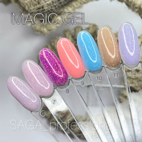 Гель для наращивания Saga Professional Magic Builder Gel 10, голубой с хлопьями потали, 15 мл, Объем: 15 мл, Цвет: 10
3