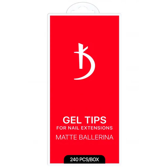 Гелевые типсы для наращивания ногтей Kodi Professional MАТТЕ BALLERINA, 240 шт, Размер: Matte Ballerina