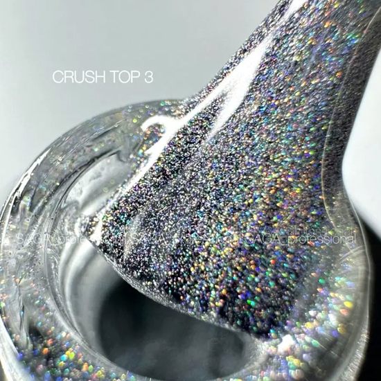 Топ для гель-лаку без липкого шару Saga Crush Top №03 (котяче око), 10 мл, Колір: 032
