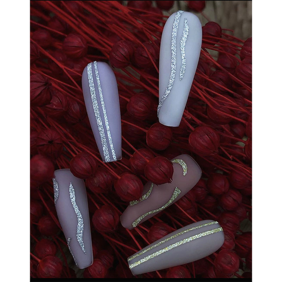 Гибкая лента для ногтей Joyful Nail светоотражающая, цвет серебро, Цвет: Серебро3