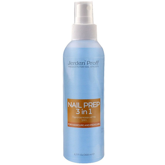 Подготовитель ногтя 3 в 1 Jerden Proff NAIL PREP 3in1, 200 мл, Объем: 200 мл