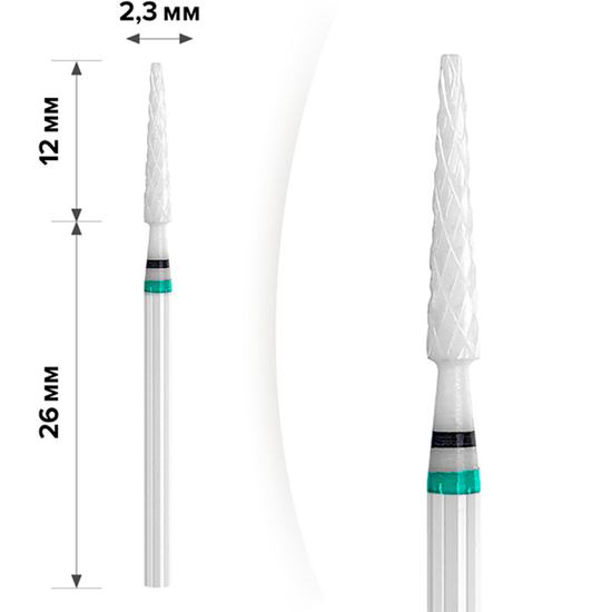 Керамическая фреза mART M-211 - Конус тонкий Green