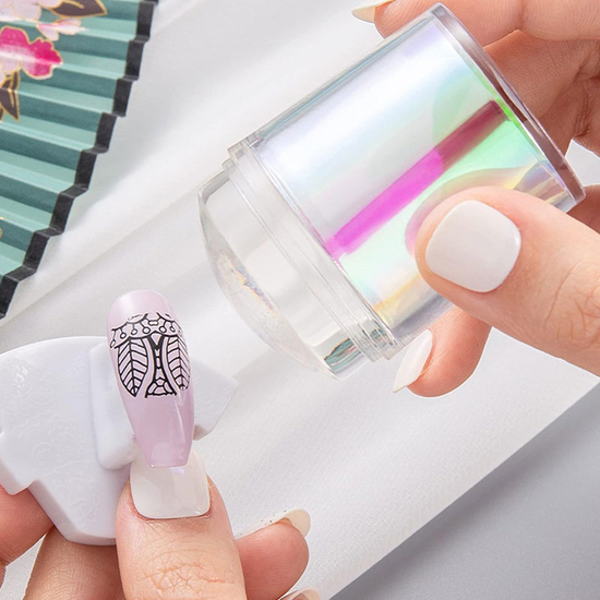 Штамп для стемпинга с "Хамелеон" + 2 пластины, прозрачный2