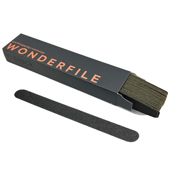 Сменные клеевые файлы для пилки черные Wonderfile 160*18 мм, 240 гр (50 шт), Форма: 160*18 мм, Вид: Сменные файлы на клеевой основе, Слой: без пенного слоя, Абразивность: 240
