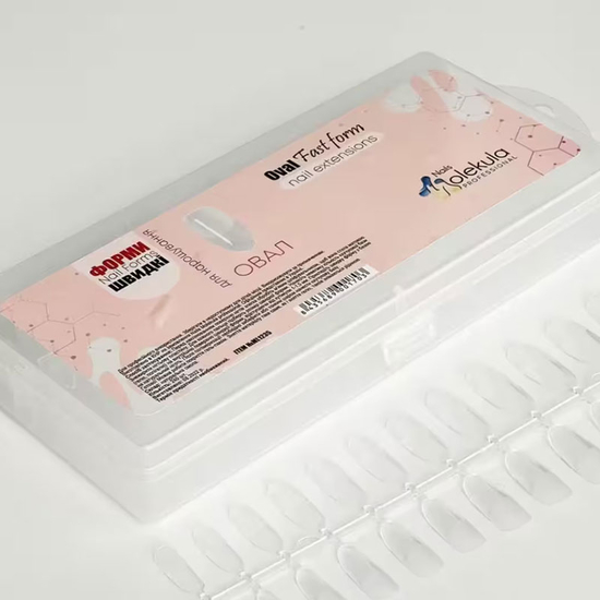 Гелевые типсы для наращивания Molekula овал, 240 шт, Размер: Овал4