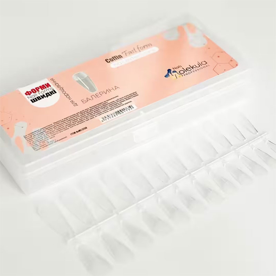 Гелеві тіпси для нарощування Molekula балерина, 240 шт, Розмір: Балерина4