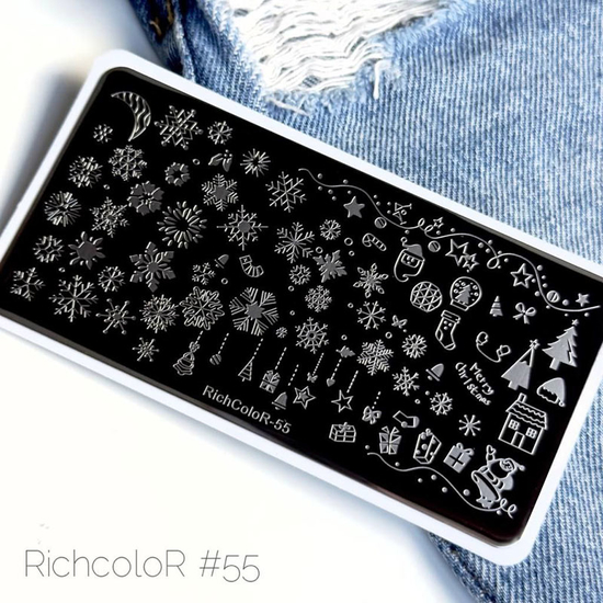Пластина для стемпинга RichColor-055, Цвет: 055