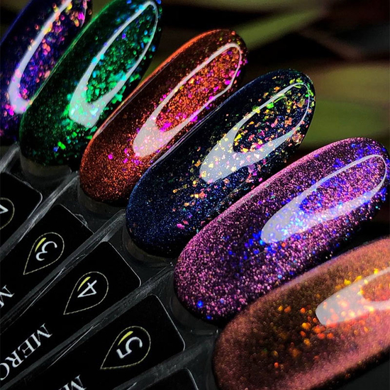 Гель-лак CROOZ Cat Eye Mercury 05 розово-фиолетовый с поталью, 8 мл, Цвет: 05
3