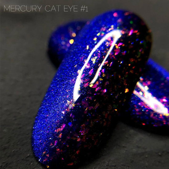 Гель-лак CROOZ Cat Eye Mercury 01 сине-фиолетовый с поталью, 8 мл, Цвет: 01
2