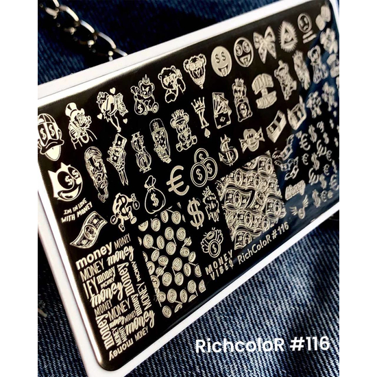 Пластина для стемпинга RichColor-116, Цвет: 116