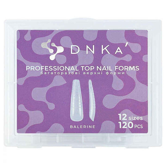 Верхние формы для наращивания ногтей DNKa Professional Top Nail Forms, балерина, 120 шт