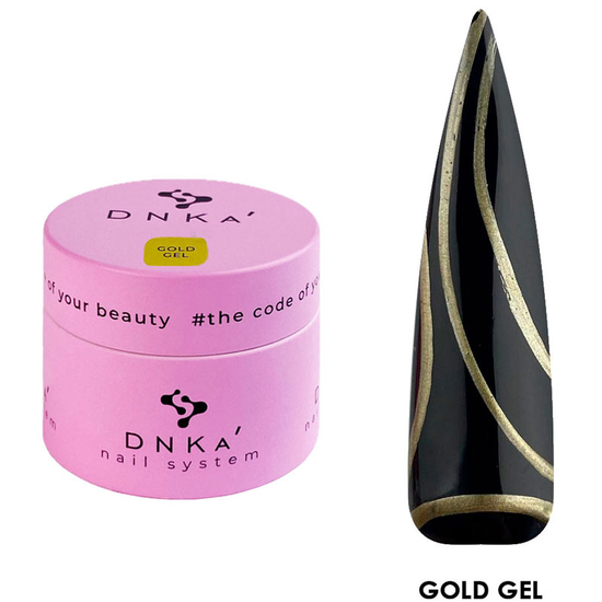 Гель-краска для ногтей DNKa Gold Gel, 5 мл, Цвет: Gold
